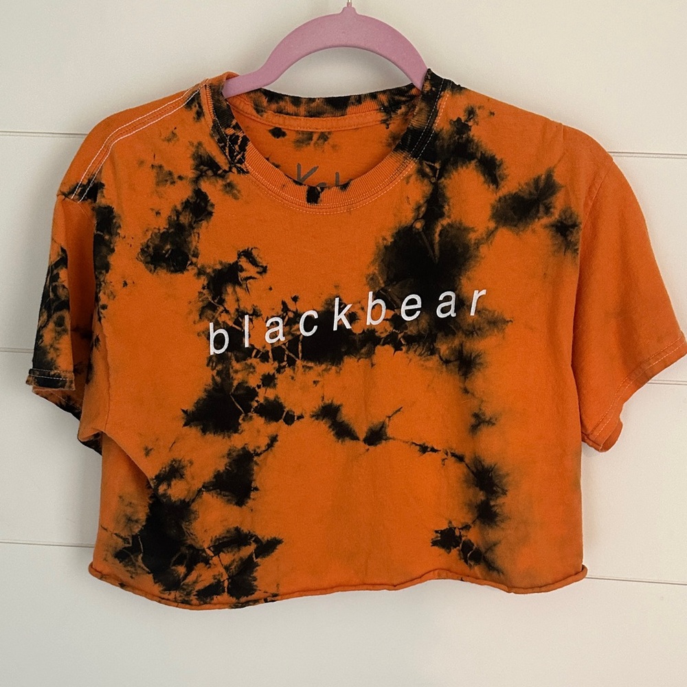Orange and Black Tie-Dye Shirt